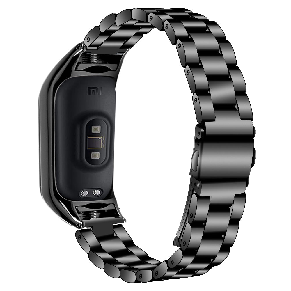 For Xiaomi Smart Band 8 Stainless Steel Wrist Band 3 Beads Replacement Watch Strap For Xiaomi Smart Band 8 Stainless Steel Wrist Band 3 Beads Replacement Watch Strap
